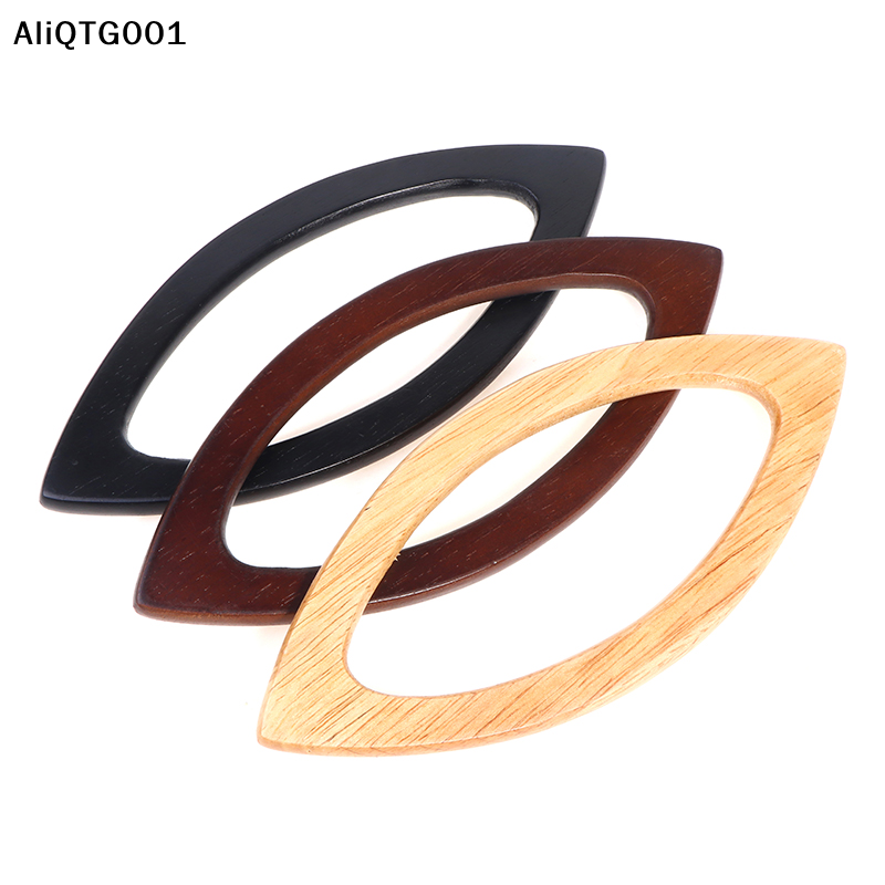 1PC 20x8.7cm Solid Wood Bag Handles for Sewing Crochet Purse Tree DIY Accessory Wooden Handle for Crafting