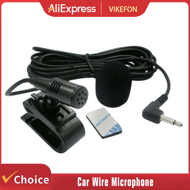 Car Audio Microphone 3.5mm Clip Jack Plug Mic Stereo Mini Wired External Microphone For Auto DVD Radio Professionals