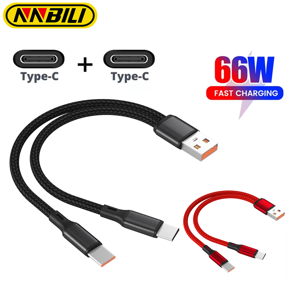 NNBILI Spring USB to Type-c Cables 5A Type C Cable Fast Charging Cord Powerful USB Type C Cable