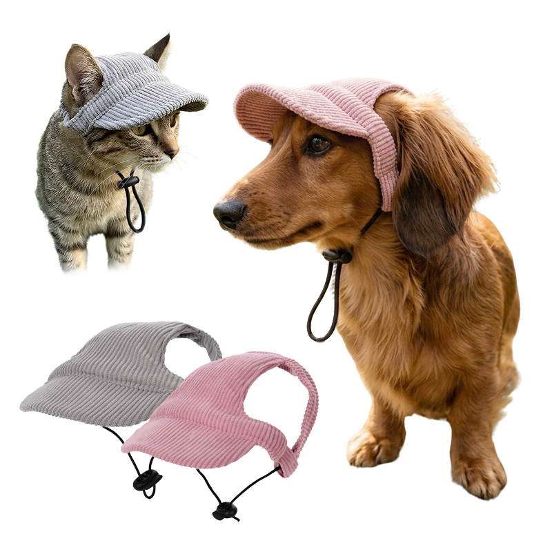 Adjustable Dog Baseball Cap Breathable Pet Hat for Small Large Dogs Cats Outdoor Sports Sun Hats Cute Puppy Dress Up Headwear