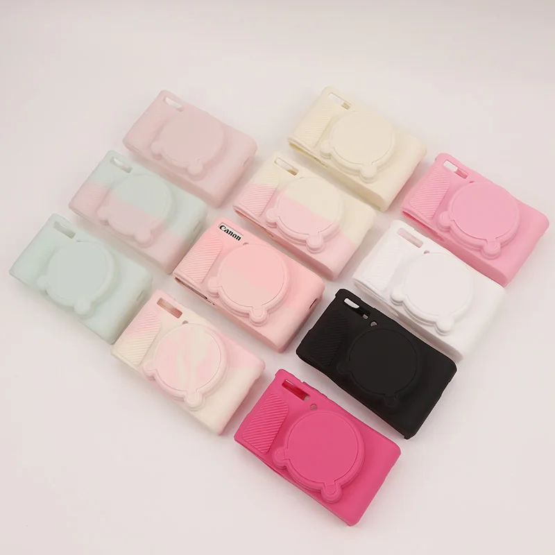 Protective Silicone Case For SX740HS SX730 For Canon PowerShot SX740 HS SX730HS Rubber Bag Cover With Lens Protector Cap
