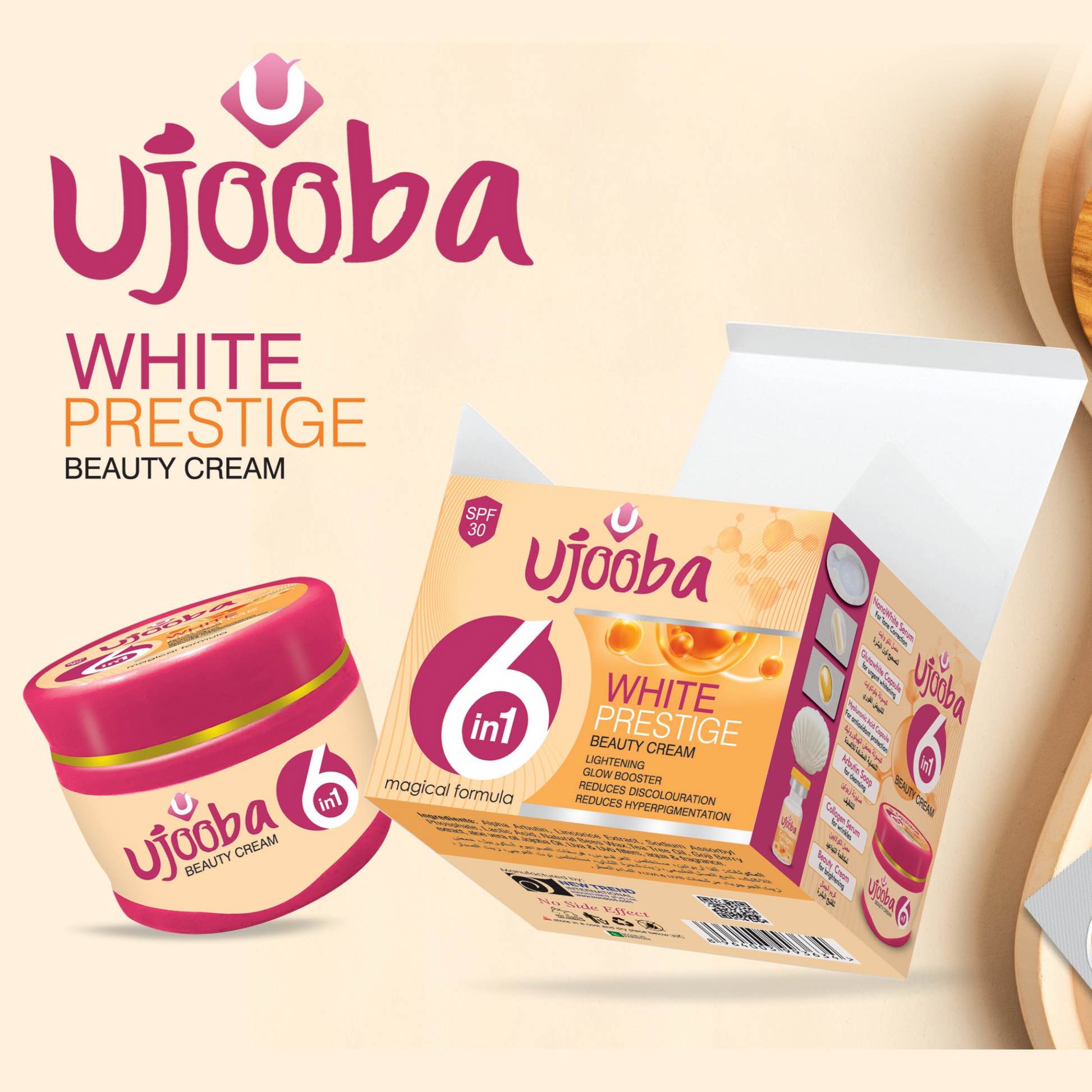 Ujooba White Prestige Beauty Cream - 6 in 1 Magical Formula