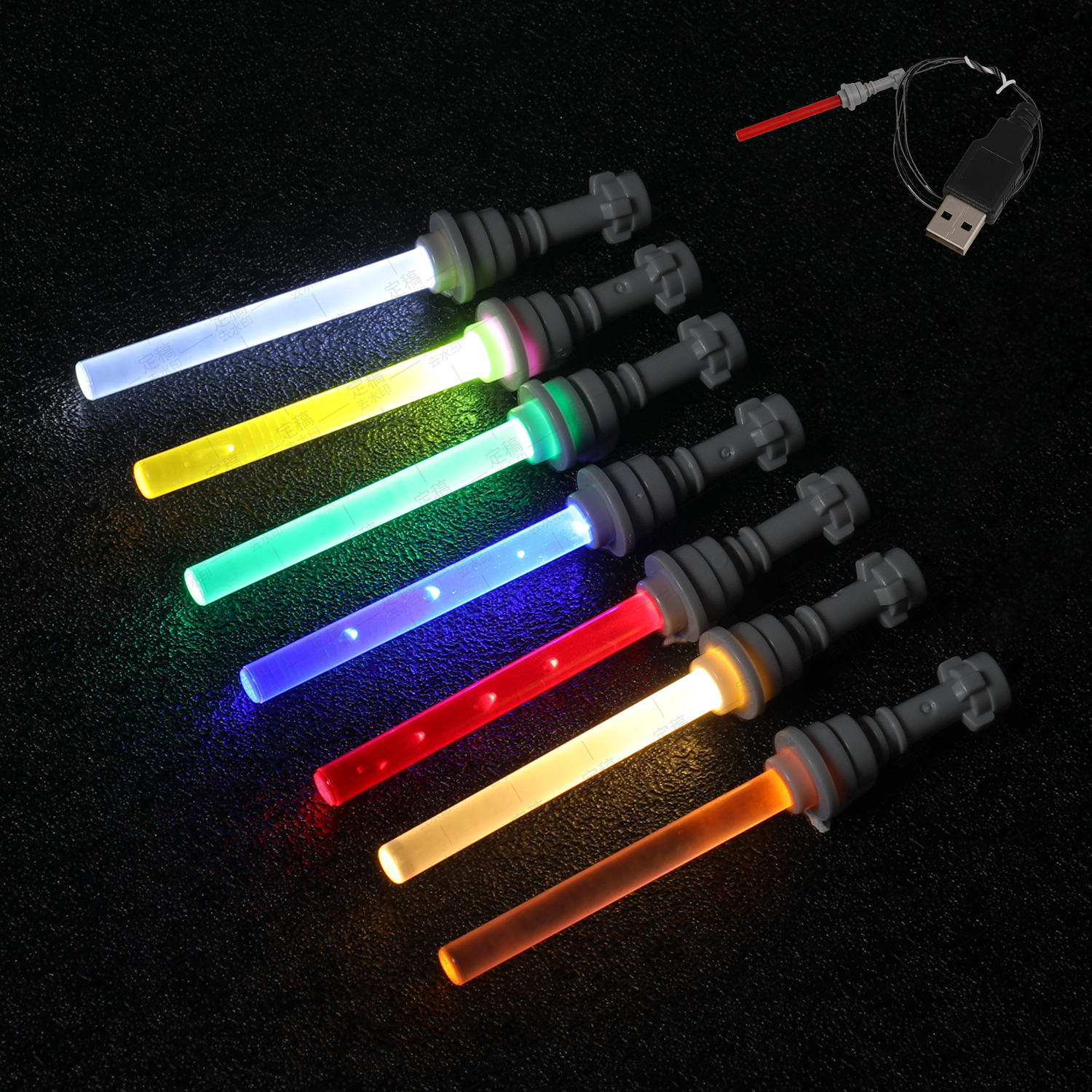 LYBMTWF 1pcs lightsaber mini figures Accessories, Usb Plug, Building Block Toy Weapon Accessories