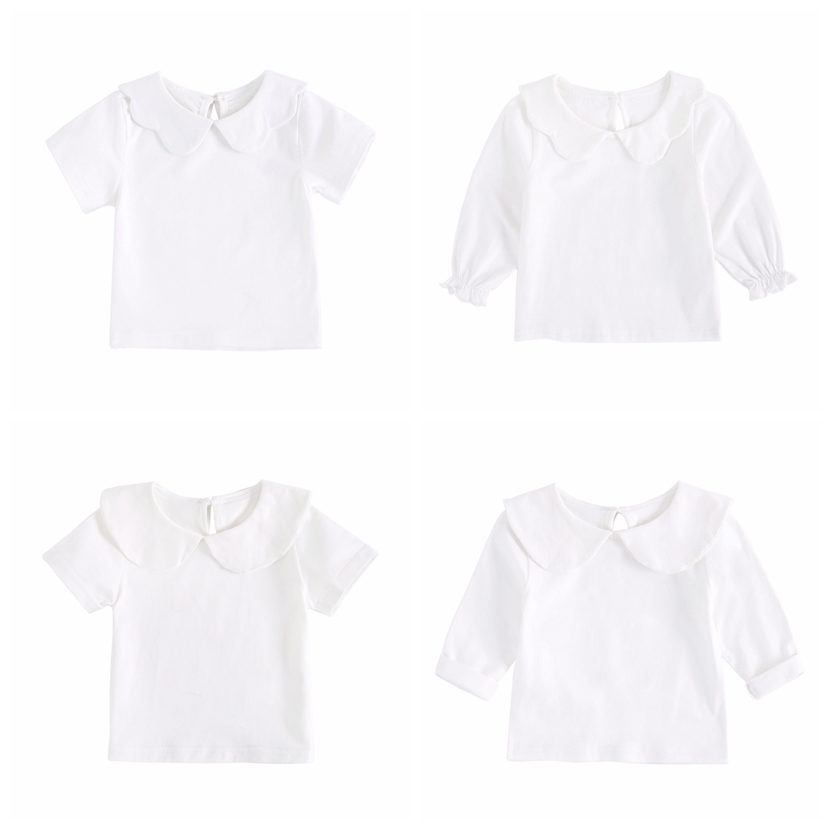 Sanlutoz Cotton Baby Girls T-shirt Princess Baby Tops Cute White Newborn Baby Clothes Casual