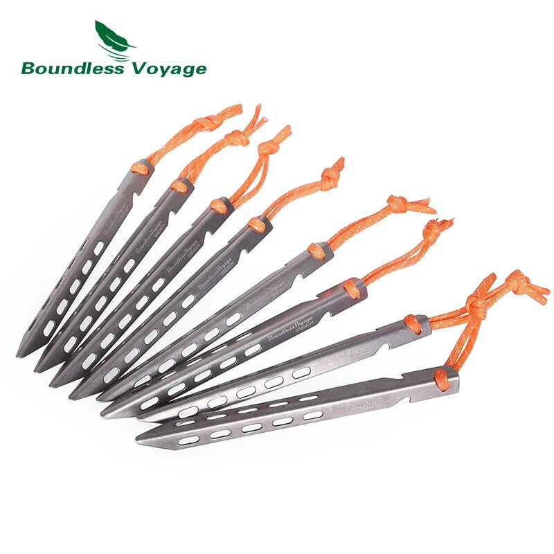 Boundelss Voyage Titanium Tent Pegs Ultralight Tent Stakes Tent Pins Outdoor Tent Accessories Heavy Duty Tent Nails