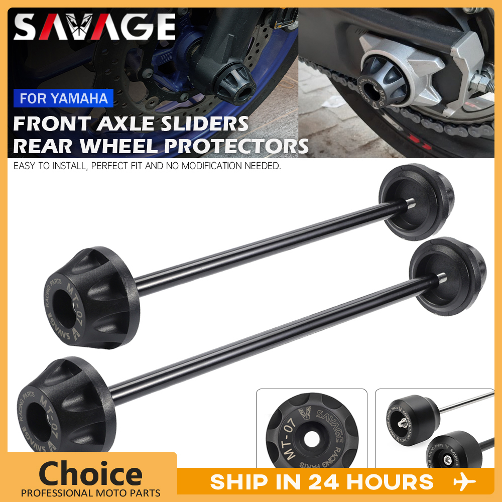 Rear Front Axle Fork Crash Slider For YAMAHA MT-07 FZ-07 2014-2024 XSR700 MT07 FZ07 Motorcycle Wheel Protector XSR 700 MT FZ 07