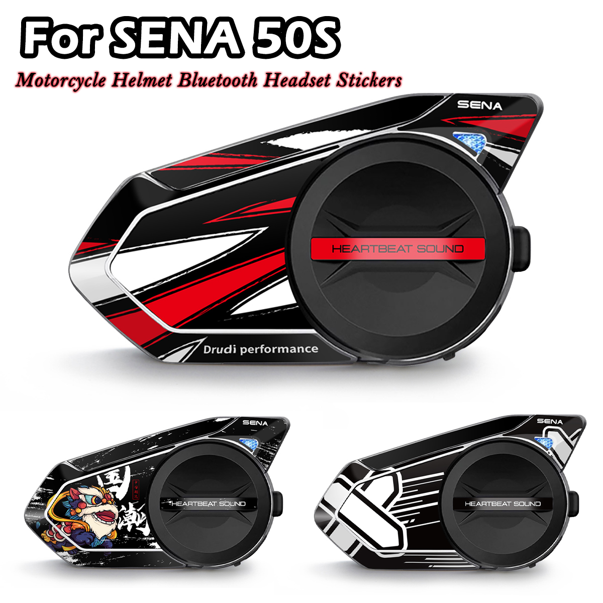 For Cardo EDGE Motorcycle Helmet Bluetooth Headset Decorative Stickers Earphone Headphone Protective Decals Accessories