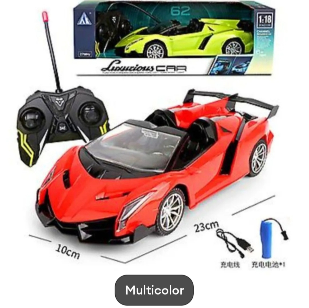Racing Rc Car Lamborgini 4 Way Channel Toy Supercar With Rechargeable Long Lasting Battery