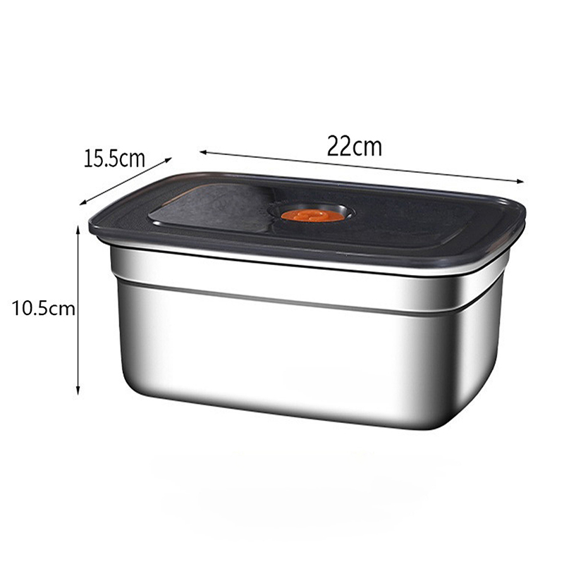 HOT! 304 Stainless Steel Lunch Box With Lid Sealed Leak-proof Bento Box Refrigerator Freezer Storage Box Outdoor Camping Box