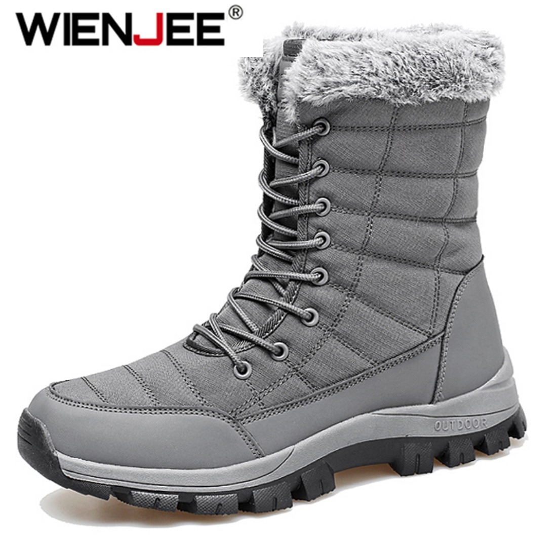 Men New Cotton Shoes Waterproof and Cold Proof Long Boots for Men Outdoor with Thick Velvet and Warmth Snow Boots Big Size 48
