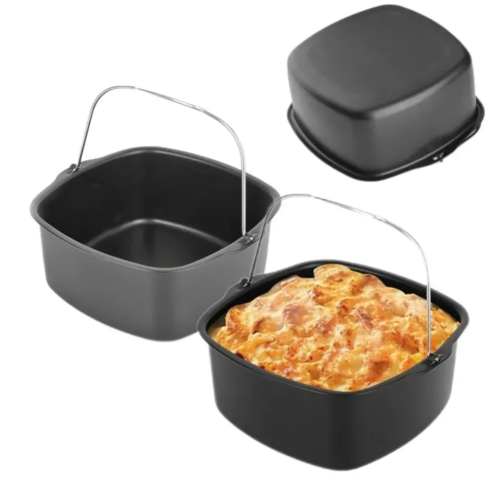 Air Fryer Non-stick Cake Baking Tray Basket for Baking Dish Pan Air Fryer Kitchen Airfryer Accessories Baking Basket