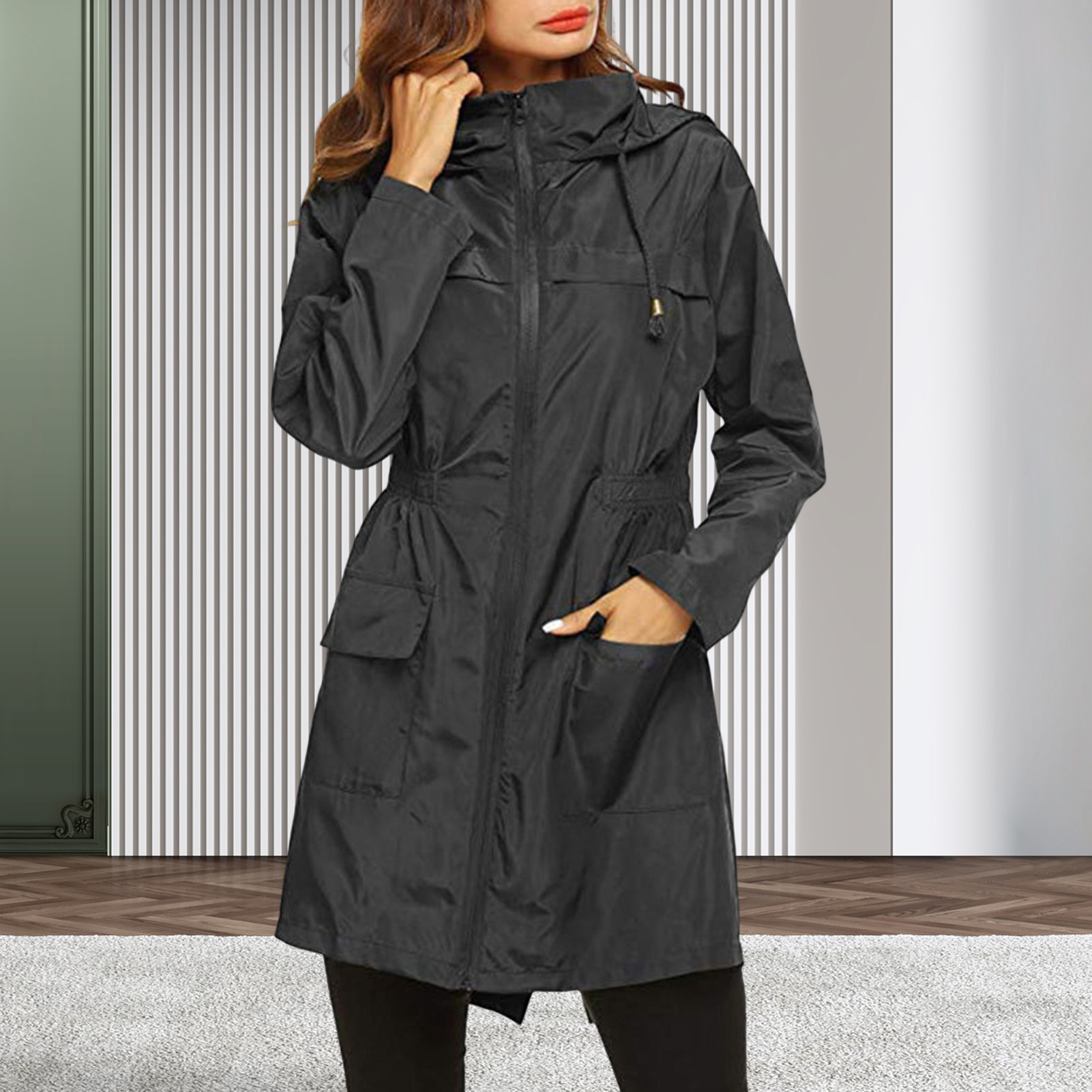 Zipper Hooded Ponchos High-quality EVA Material Suitable for any Season and Outdoor Activities