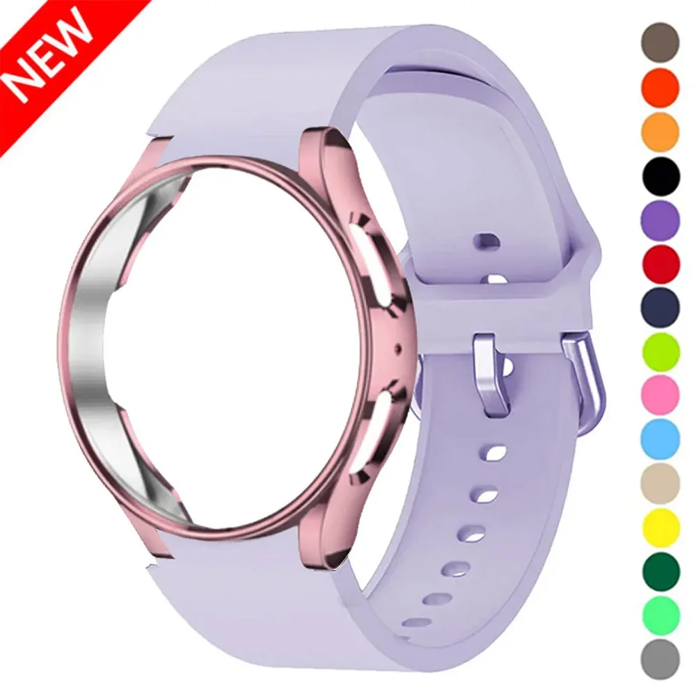 Case+Original Strap For Samsung Galaxy Watch 6 5 40mm 44mm Sports Bracelet Watchband galaxy watch 6 classic 47mm 43mm 5 pro 45mm