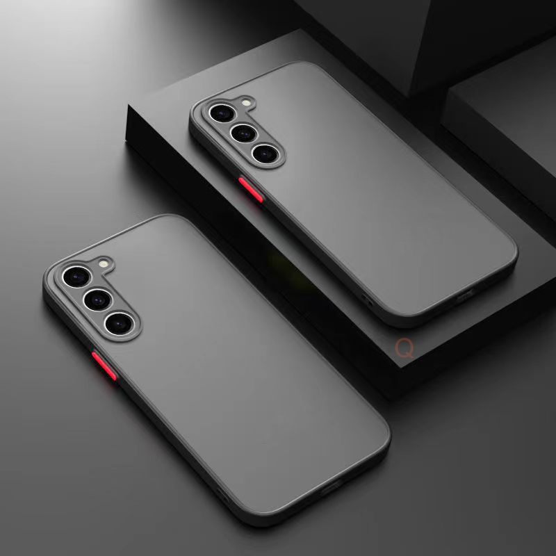 Luxury Hybrid Matte Shockproof Heavy Armor Case For S26 S25 S24 S23 Ultra S26 PlusTransparent Hard Cover Shell