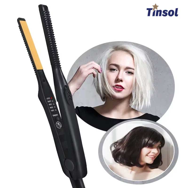2 In 1 Curler Professional Ceramic Flat Iron For Short Hair Women And Men Beard Straightener