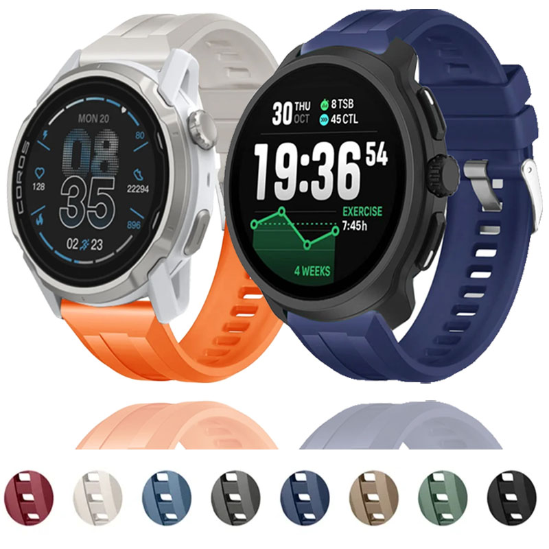 22mm Silicone Strap For COROS PACE Pro/3/APEX 4 42mm Sports Breathable Watchband Suunto Vertical 2/Race 2/Ocean/Run Accessories