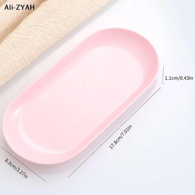 1Pc 2025 New Plastic Nail Art Tools Oval Storage Tray Fake Nail Display Tray Manicure Tweezers Supplies Tool Storage Tray