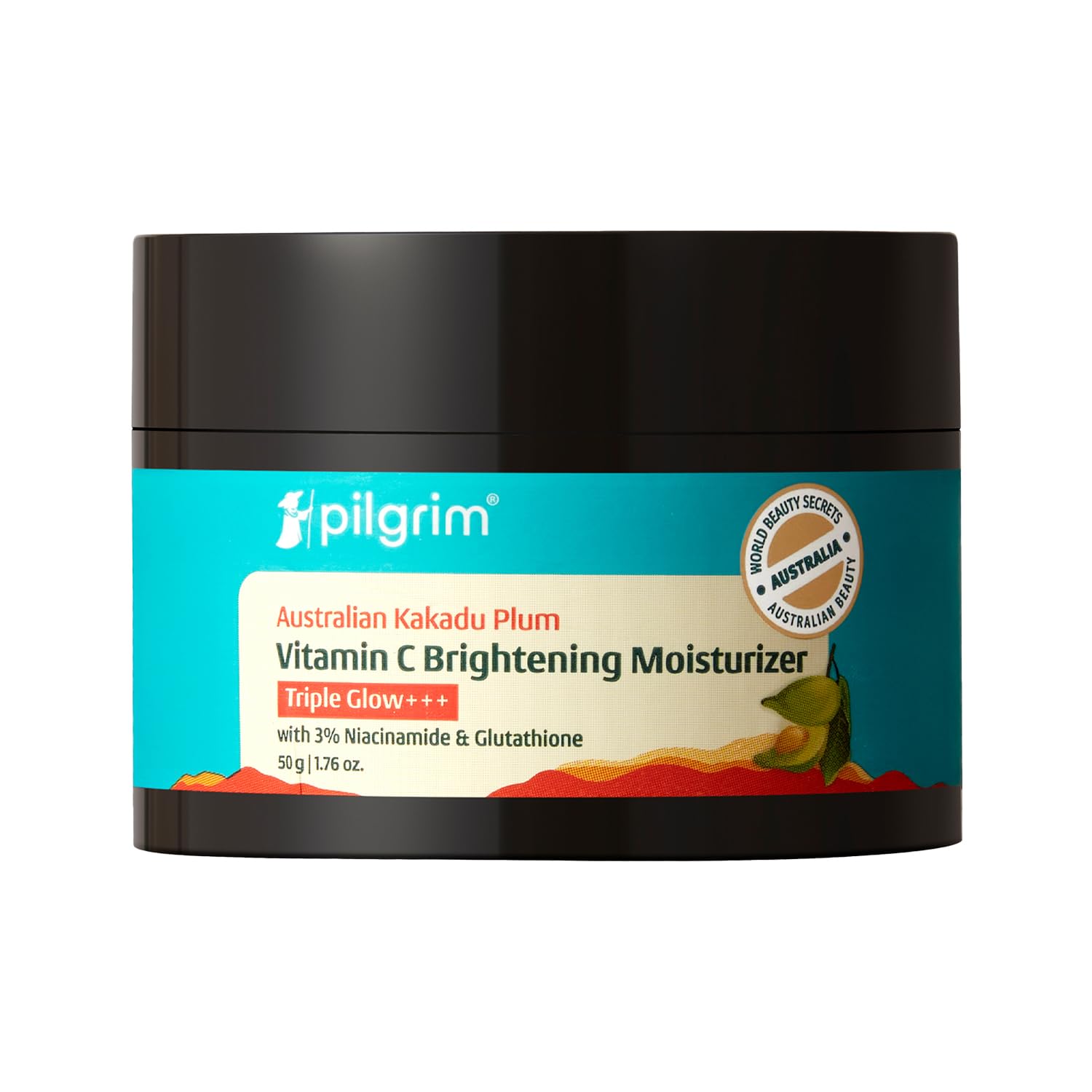 Pilgrim Australian Kakadu Plum Vitamin C Brightening Moisturizer 50 gm Triple Glow| Reduces Pigmentation|Light Gel| All skin Types
