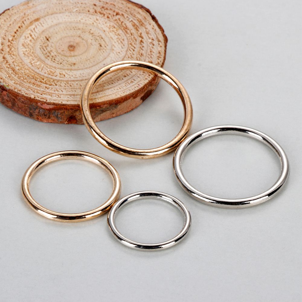 10Pcs Metal O Ring Silver Gold Metal Buckle Bag Parts Sewing Accessories Durable DIY Craft Supplies Backpack Belts Decor