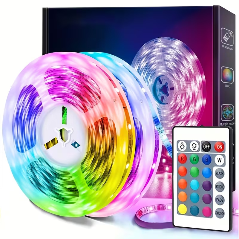 Smart LED Strip Lights with 24-Key Remote Control- Easy Install, Multi-Color Changing, USB Powered RGB Tape for Home Decor lightify
