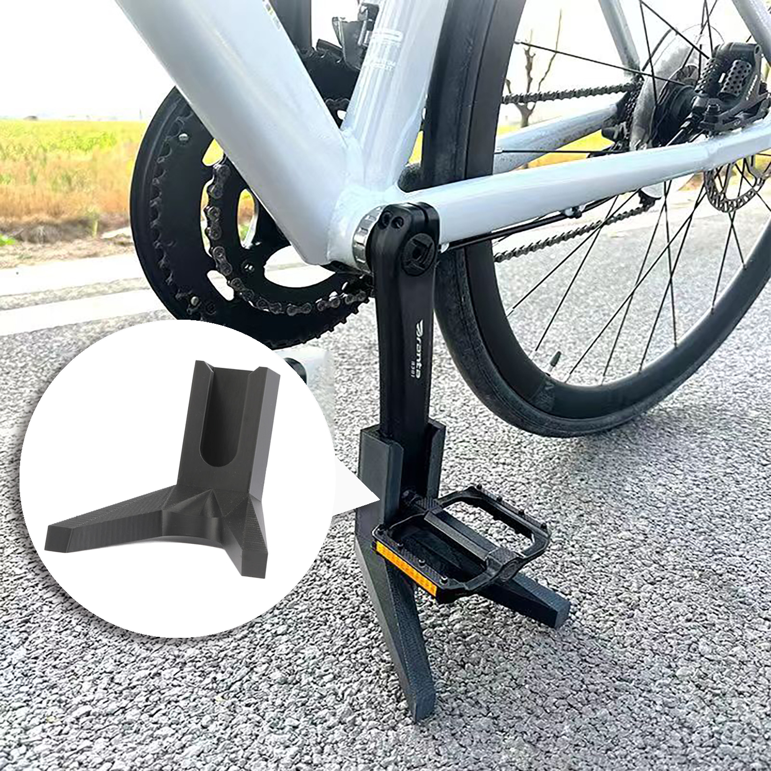 Thickened ABS Bike Kickstand Universal Fit for Mountain/Road/Kids Bicycles, Anti-Slip Bicycle Stand Cycling Accessories