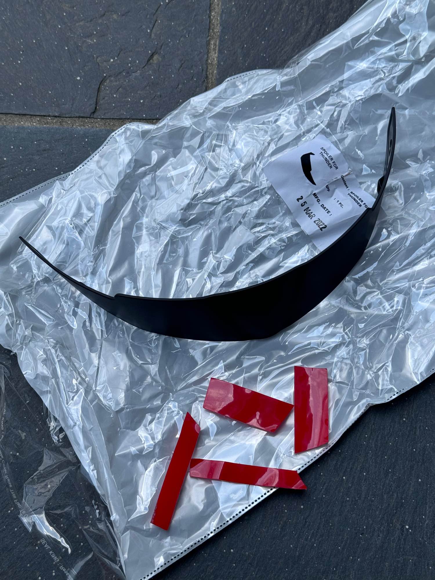 Studds Thunder helmet spoiler