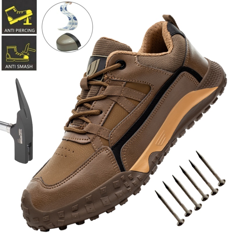 Lightweight Men Safety Botas Men Work Safety Shoes Anti-puncture Steel Toe Cap Non Slip Work Sneakers Male Tactical Boots