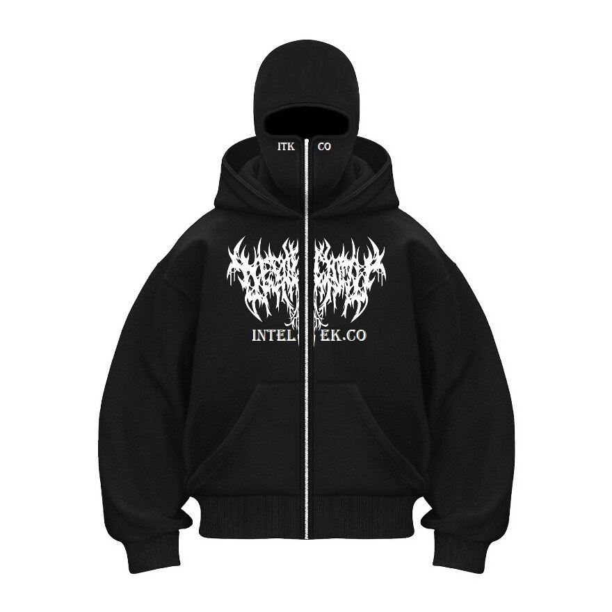 New Autumn Winter Unisex zip up hoodies Ninja jacket Men's Women's Balaclava Hooded Mask Design cold culture sweatshirt