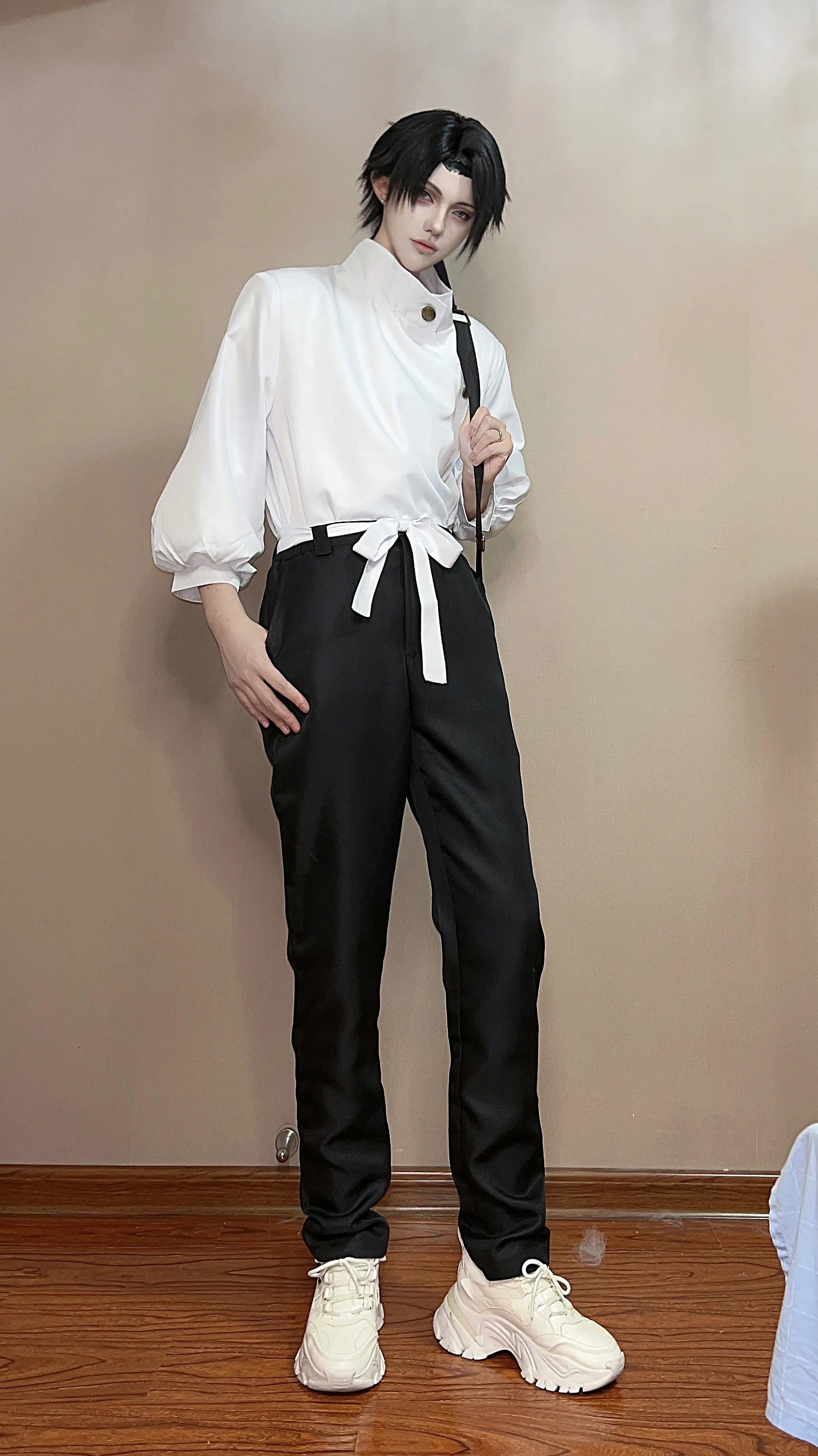 Anime Jujutsu Kaisen Yuta Okkotsu Cosplay Costume Men Women Halloween Party Uniforms Tops + Pants + Belt