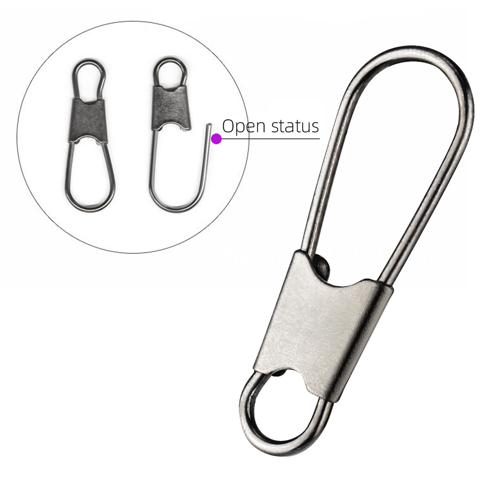 Sougayilang 50PCS Stainless Steel Fishing Connector Pin Bearing Rolling Swivel Snap Pins Fishing Tackle Accessor