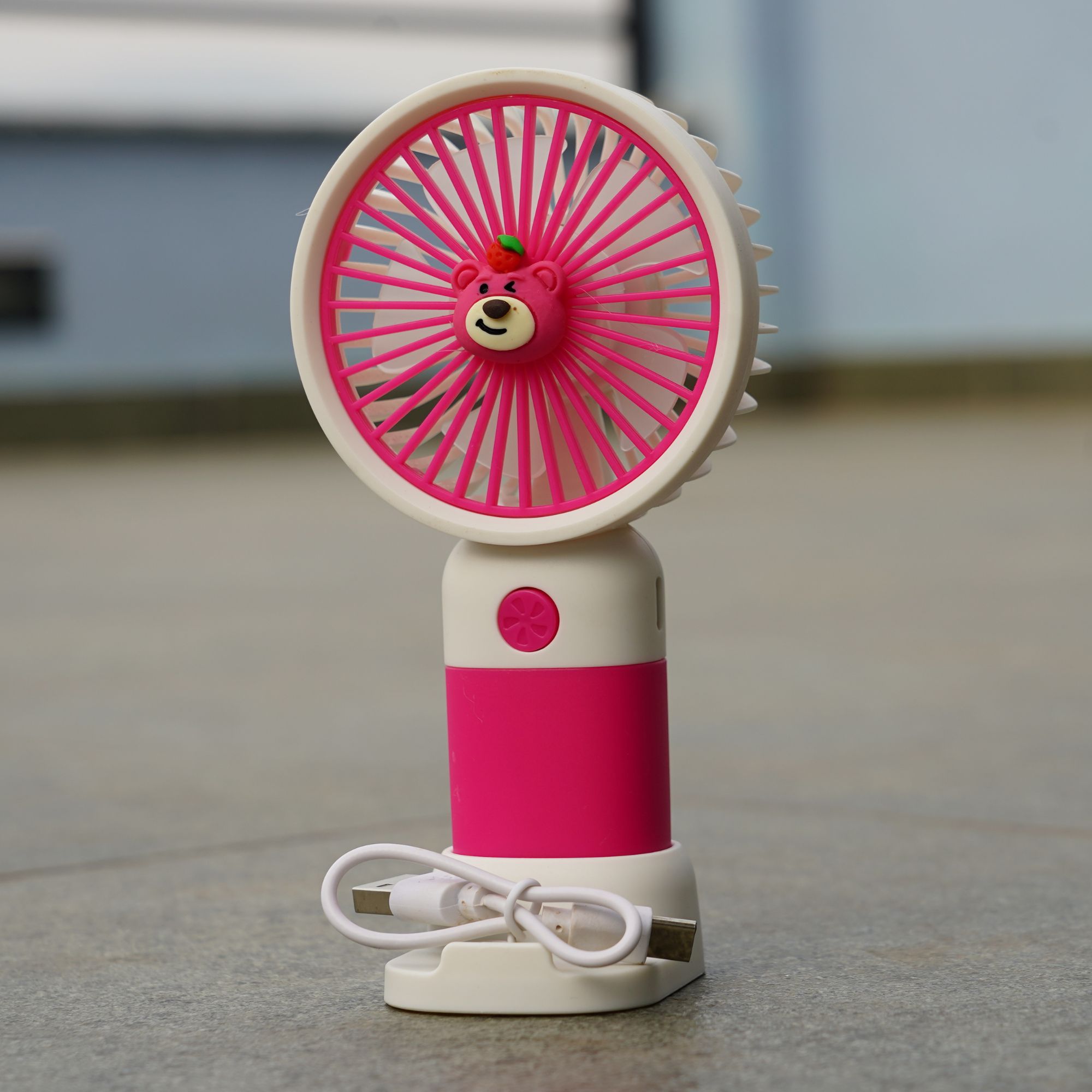 Portable Mini Handheld Fan USB Rechargeable with LED Light
