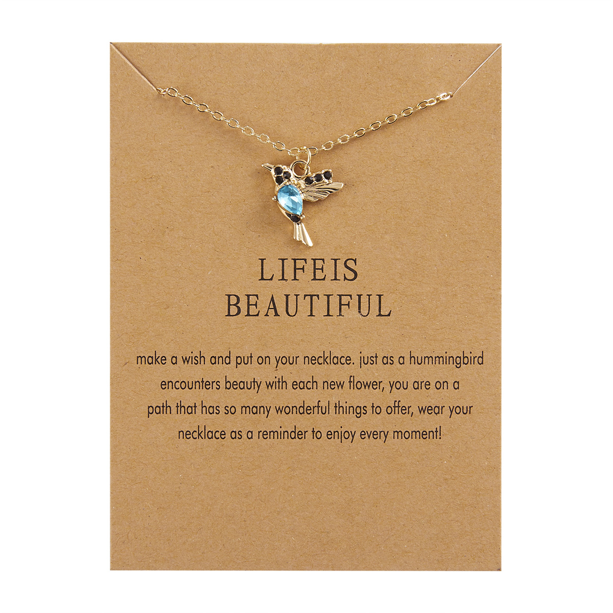Fashion Vintage Crystal Animal Hummingbird Necklaces Fashion Luxury Gold Color Clavicle Chain Birds Necklaces & Pendants pen gpt