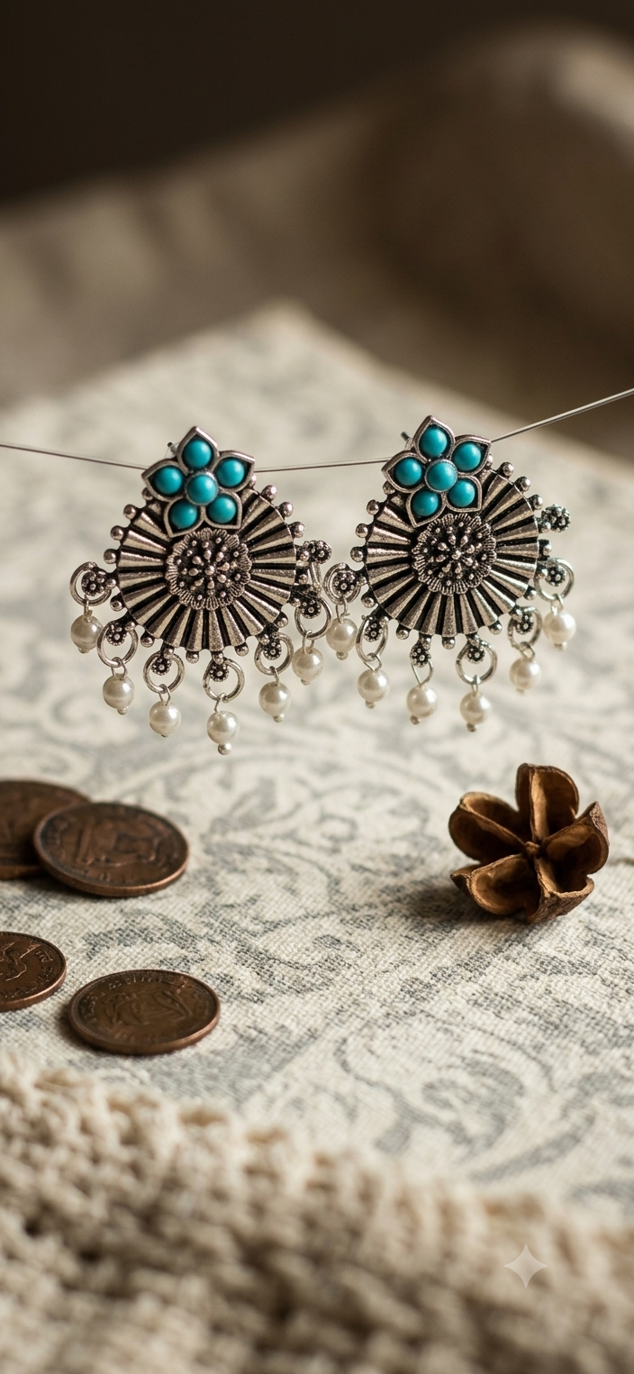 Lightweight Stainless Steel Small Jhumki Earrings