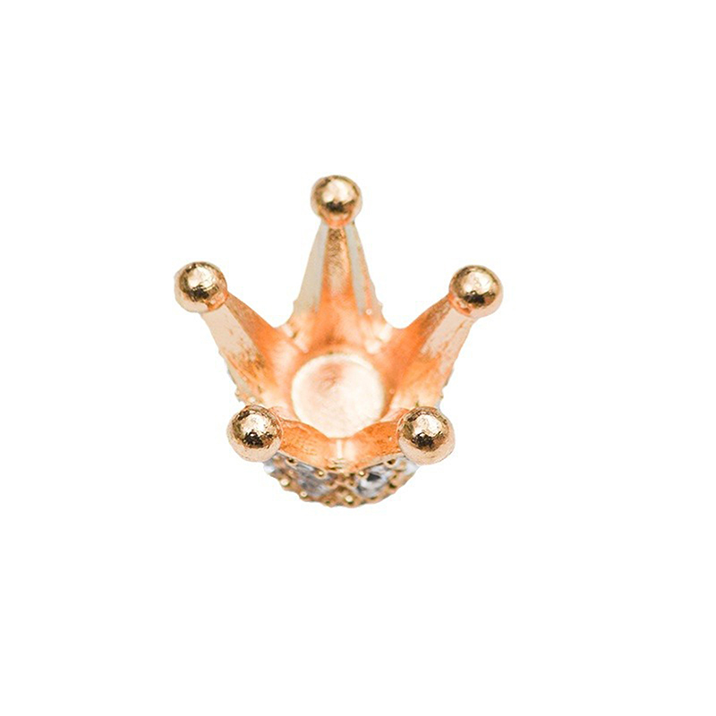 New 2/3pcs Dollhouse Miniature Gold Mini Alloy Crown Rhinestone Princess Crown Small Tiara Model Toys Dollhouse Accessories