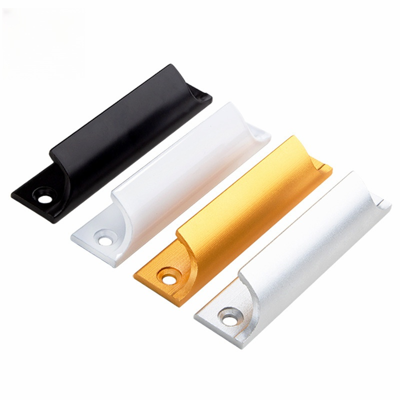 Simple Sliding Door Handle Aluminum Alloy Barn Door Pull Surface Mounted Push-pull Door Knob Gate