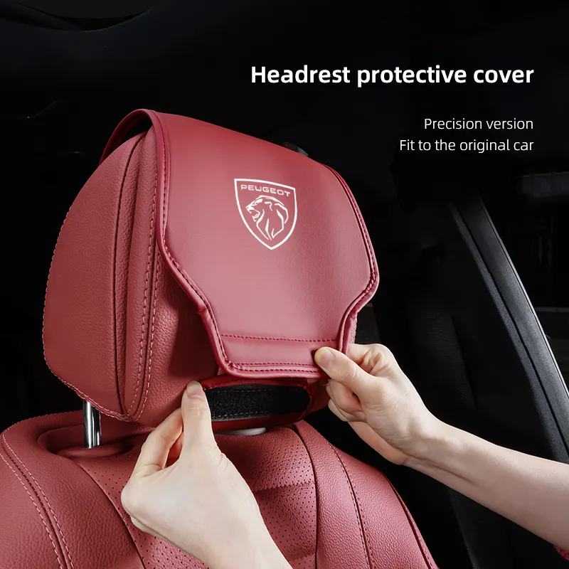 Car Seat Pillow Cover Auto Headrest Protective Shell For Peugeot 208 308 206 307 207 3008 407 508 2008 5008 301 406 408 607 4008