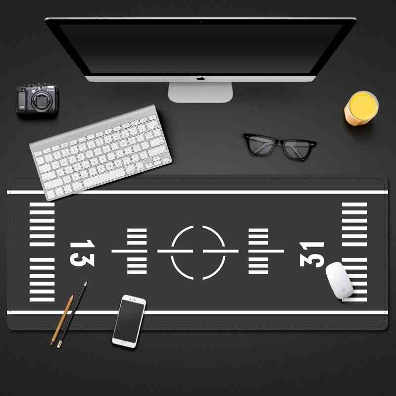 Airport Runway Desk Mat Mouse Pad Parking Apron Aviation Model Cushion Slide Large XXL Gaming Deskmat Mousepad 90x40