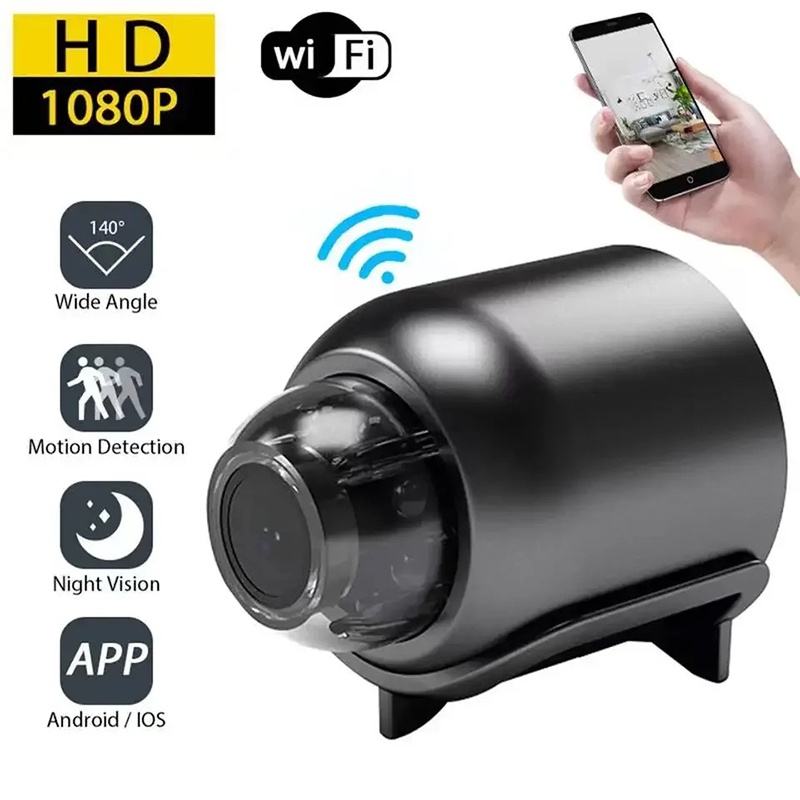Mini WiFi Camera HD 1080P Night Vision Included Motion Sound Detector In Home Office 120 Degrees Wide Angle Micro Baby Monitor