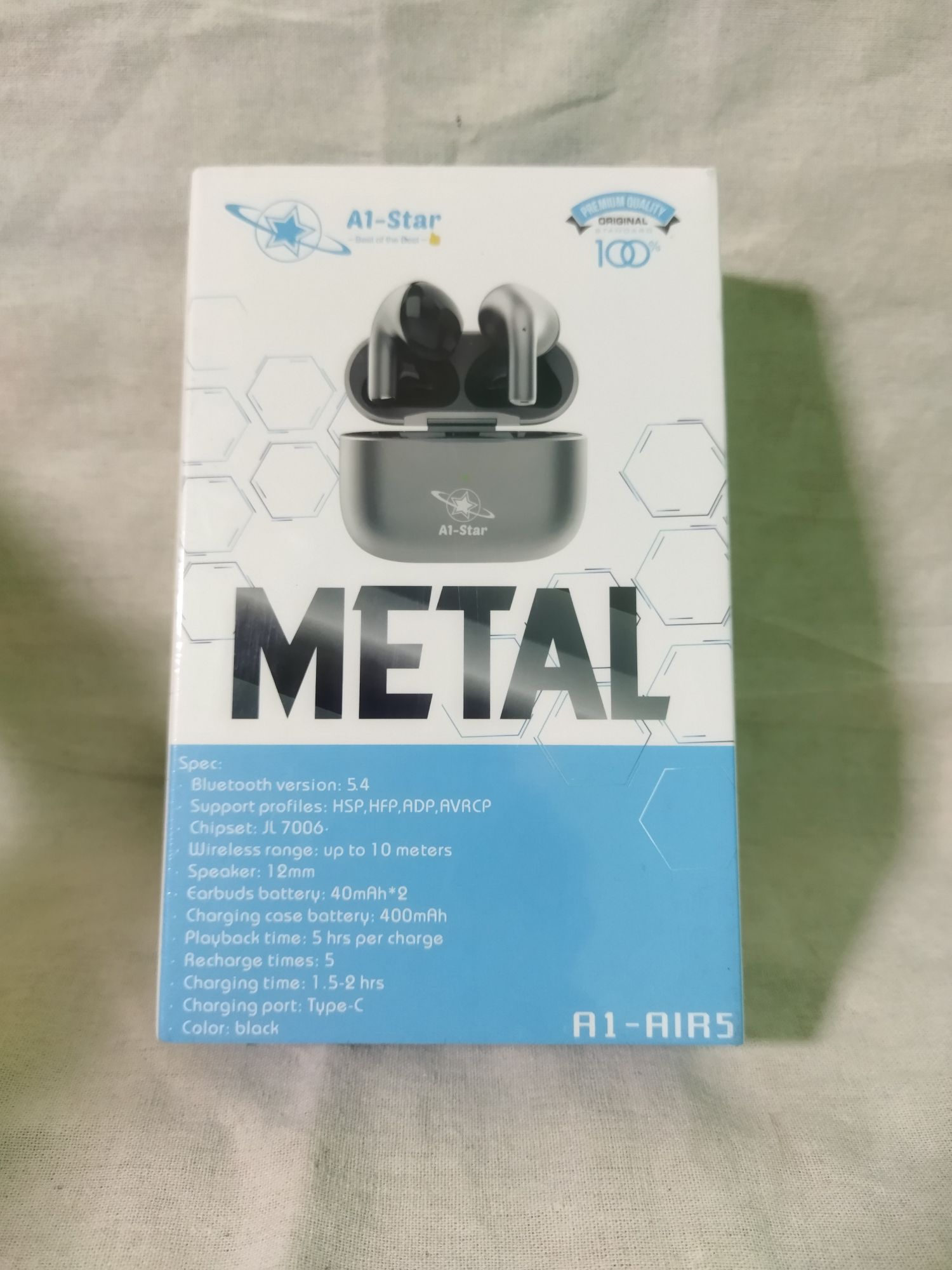 A1-Air5 Wireless Metal Earbuds