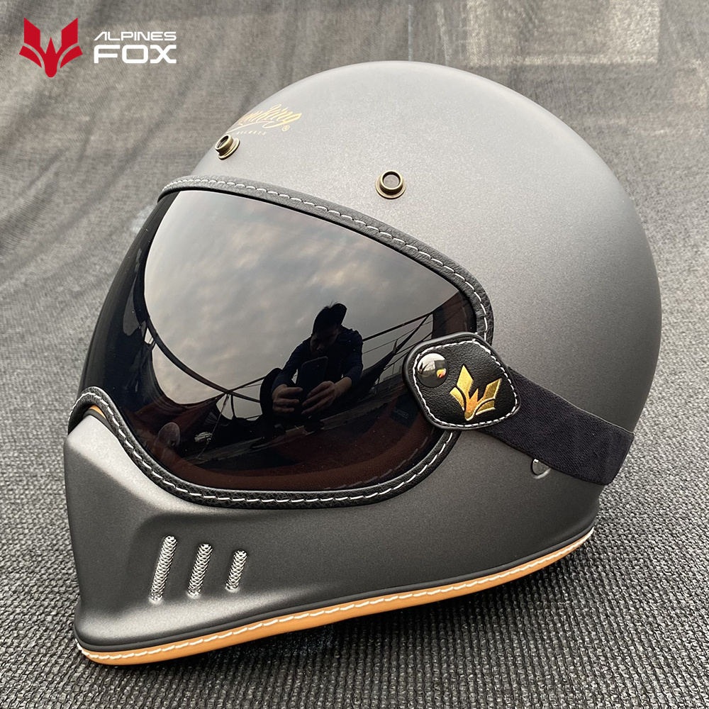 Windproof Motorcycle Helmet Goggles Windshield Retro Bubble Visor Lens Fit For SHOEI EX-ZERO/RYMIC R980/IRONKING 618 Helmets