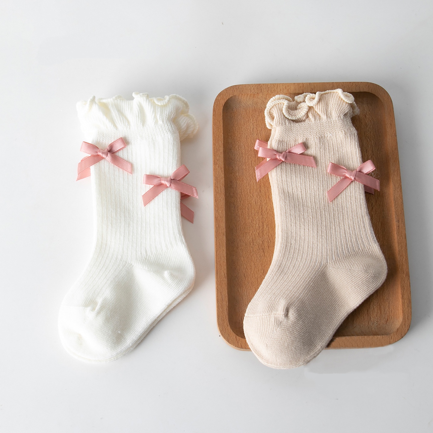 Spring Autumn Newborn Baby Socks For Girls Fashion Sweet Bowknot Princess Socks High Quality Infant Toddler Cotton Mid-calf Sock