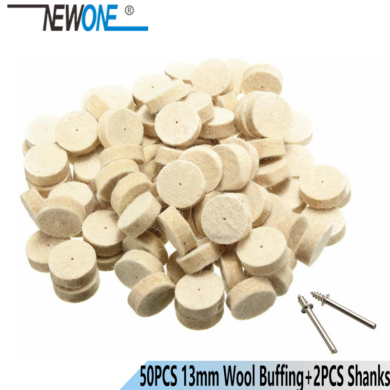 XCAN 52/105pcs 13/25mm Wool Felt Polishing Buffing Wheel Grinding Polishing Pads for Dremel Rotary Tool