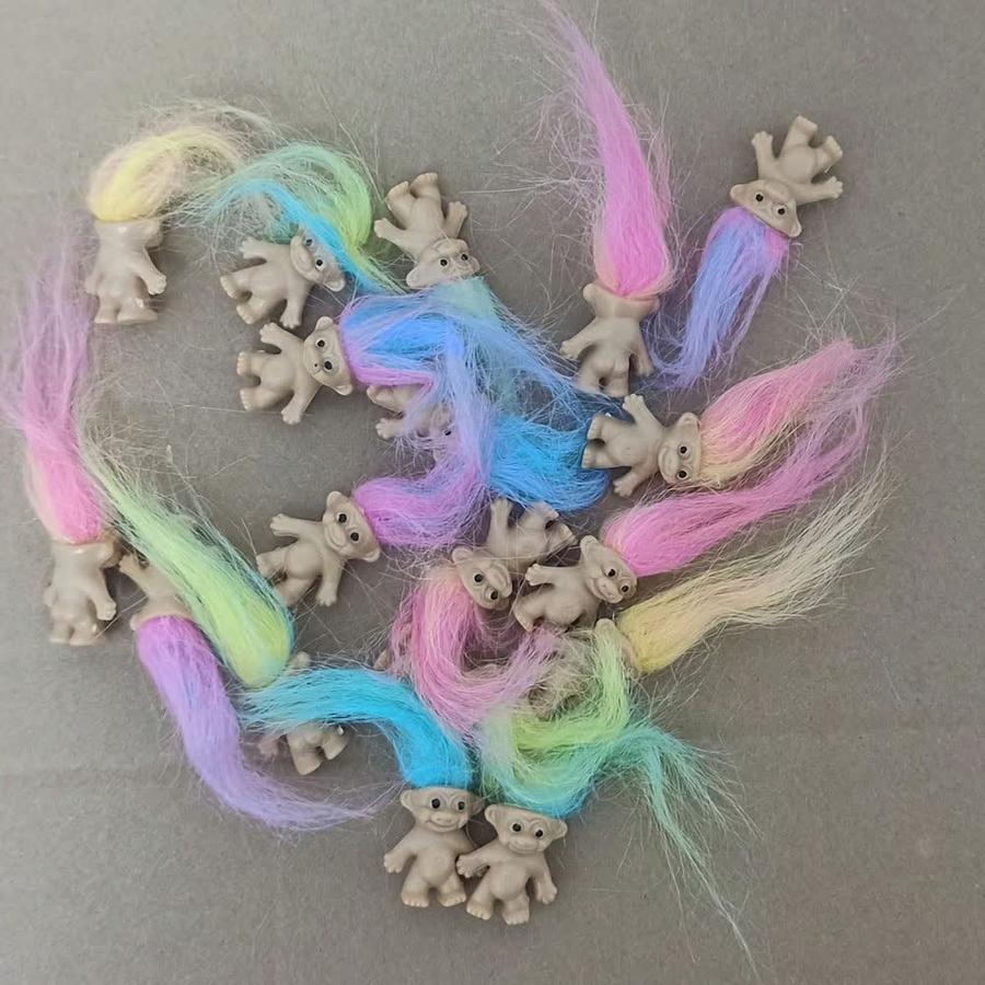 1/5/10/20/50/100pcs Mini Troll Dolls, Retro Lucky Troll Miniature Movable Figurines, Colorful Cute Guys Series, School Projects,