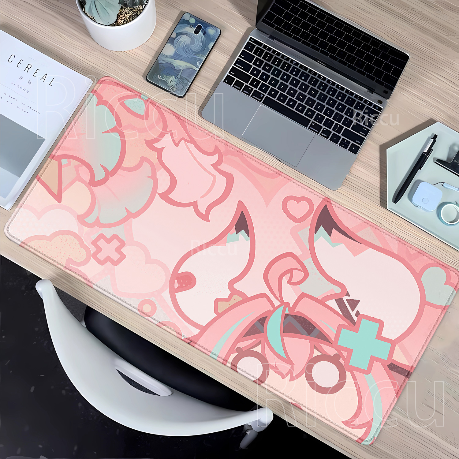 Varesa‌ Columbina Furina Genshin Impact Character Pattern Mouse Pad Gaming Animal Mousepad Large HD Printing PC Desk Mat