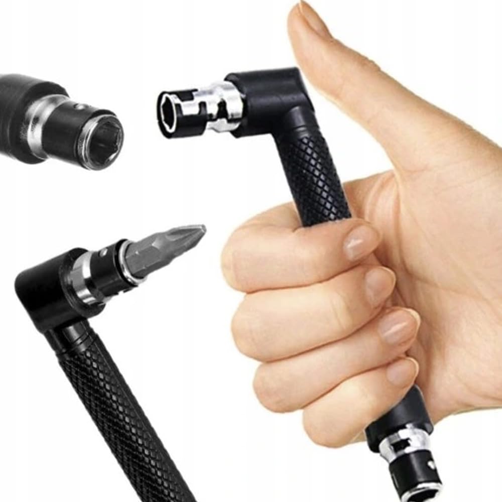 L type 1/4 hexagon screwdriver bit 90 ° double-end handle black 6.35mm wrench tool