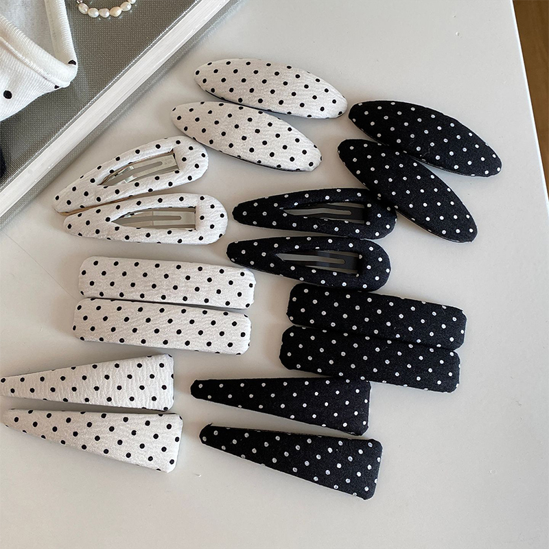 New Fabric Hair Accessories for Bangs BB Side Hair Clips Lovely Hairpin Headwear 2Pcs School Girls Cute Polka Dot Hair Clip