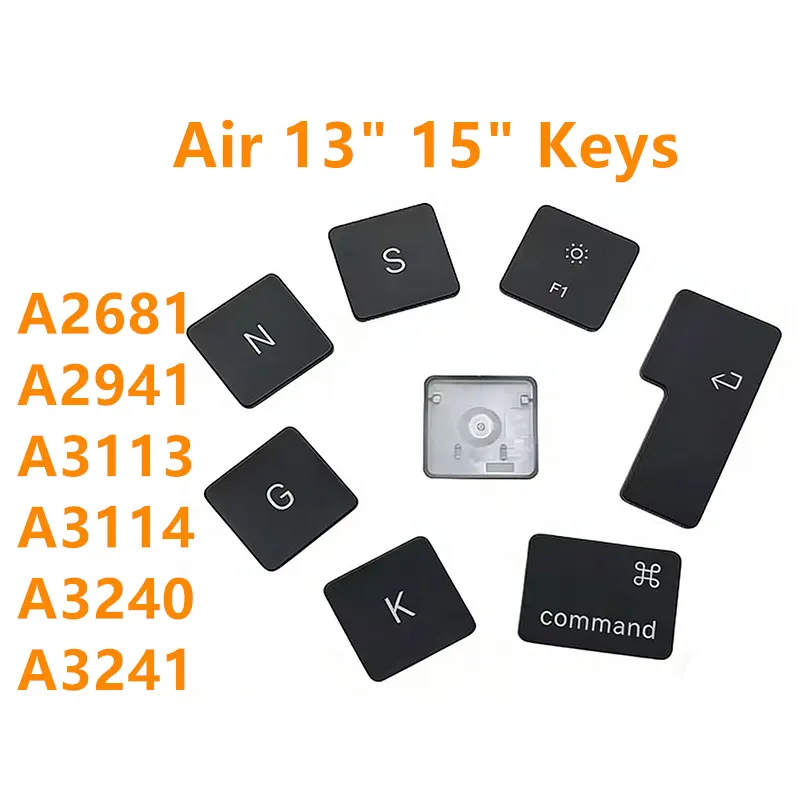 New A3113 A3114 Keycaps Keys For MacBook Air M3 13" 15" Key Cap US UK Spain French Russian 2024