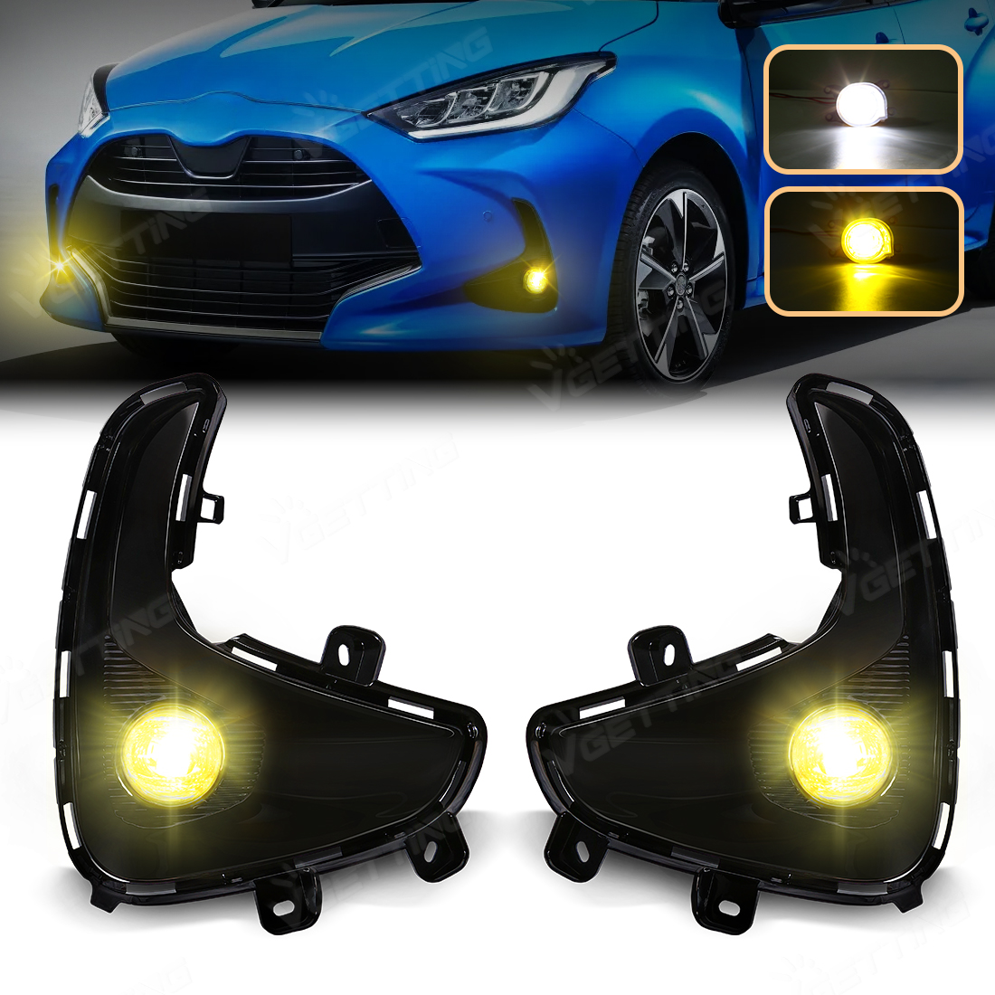 Front Bumper Fog Light DRL Headlight Daytime Running Lights