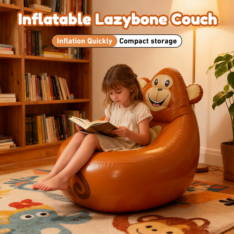 4 Styles Inflatable Lazy Sofa Portable Blow up Outdoor Camping Lounge Chair Pvc Air Cushion Sofa for Living Room Balcony Garden