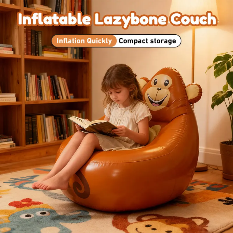 4 Styles Inflatable Lazy Sofa Portable Blow up Outdoor Camping Lounge Chair Pvc Air Cushion Sofa for Living Room Balcony Garden